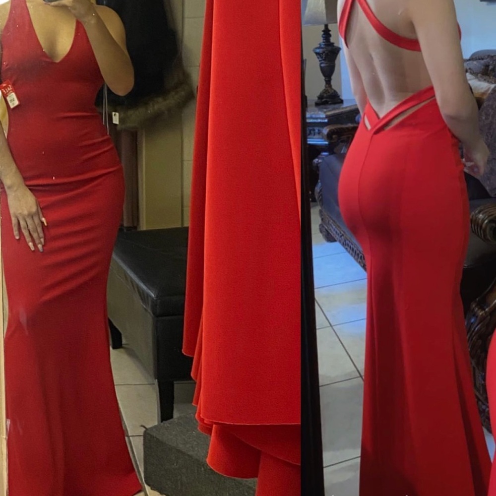 Elegant Red Evening Gown
